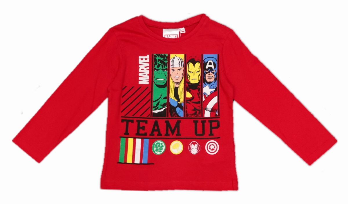 Avengers Langarmshirt Rot "Team Up"